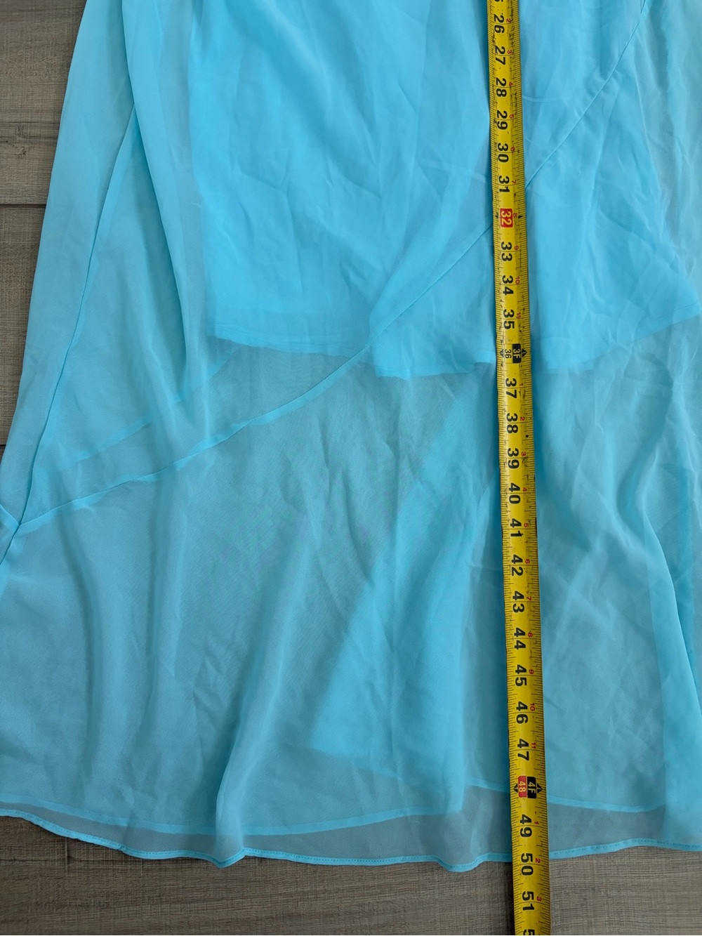 Abercrombie & Fitch Light Blue Cowl Neck Midi Sleeveless Boho Chiffon Dress XL - Picture 9 of 11